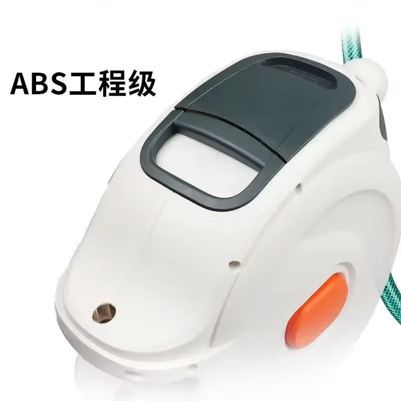 10/20M Automatic Rewind Hose Reel with 7 Pattern Hose Nozzle Water Hose Reel Slow Return System for Car Garden